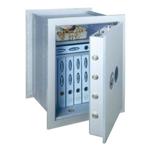 Rottner Wandtresor EN1 Stone SE 85 Premium Doppelbartschloss weißaluminium